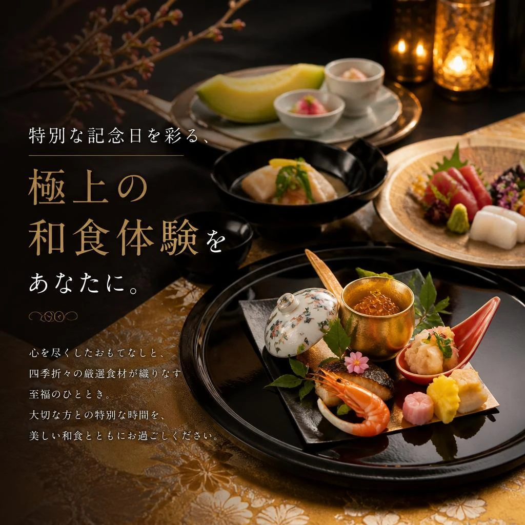 特別な記念日を彩る、極上の和食体験をあなたに。