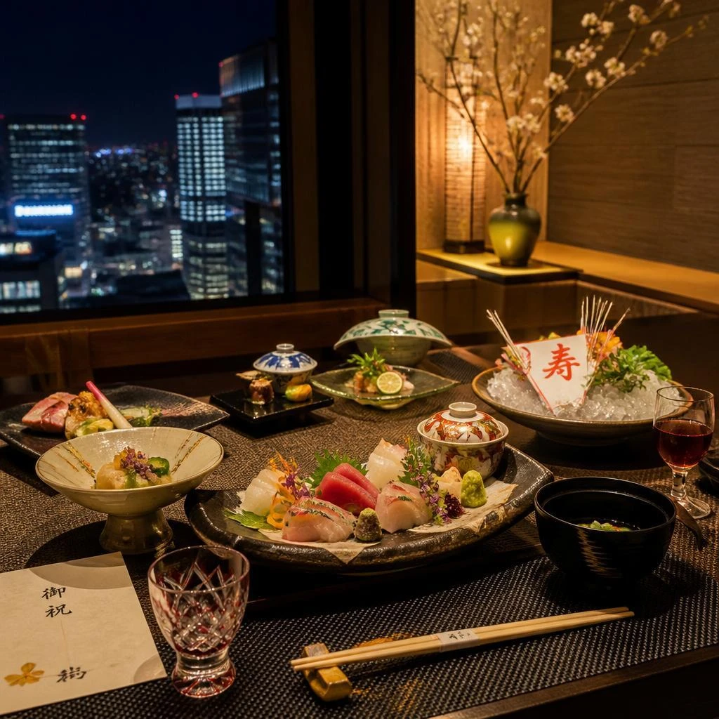 梅田で贅沢な和食のお祝いディナーを。