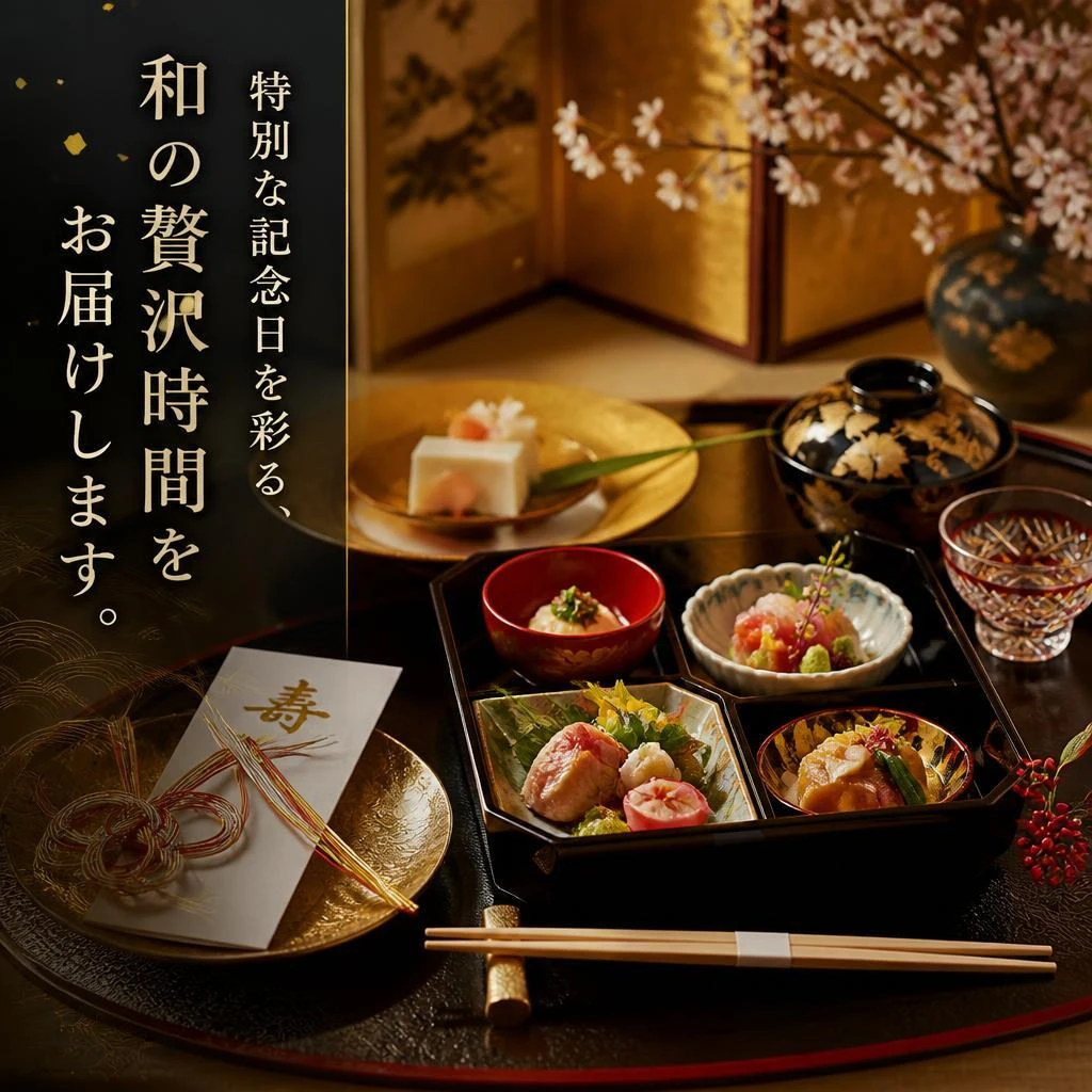 特別な記念日を彩る、和の贅沢時間をお届けします。