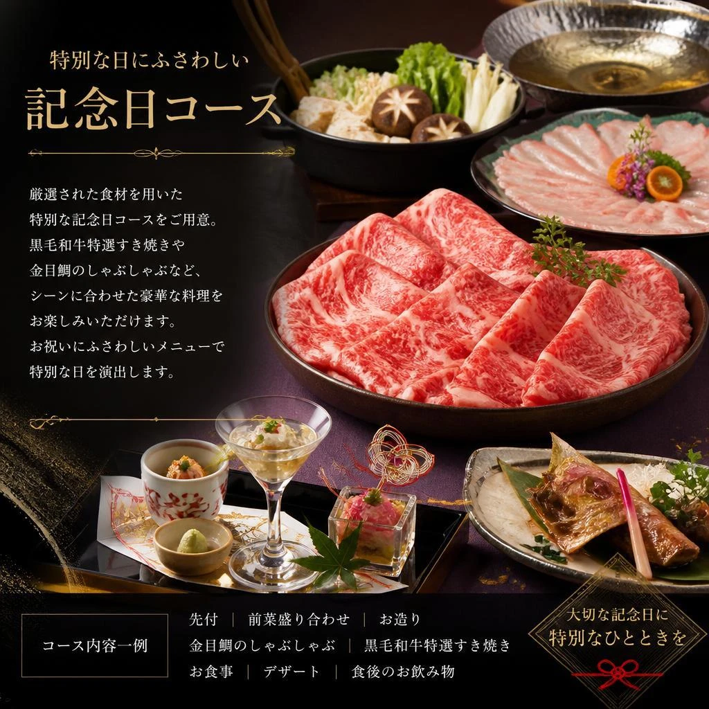 記念日コースのご提案