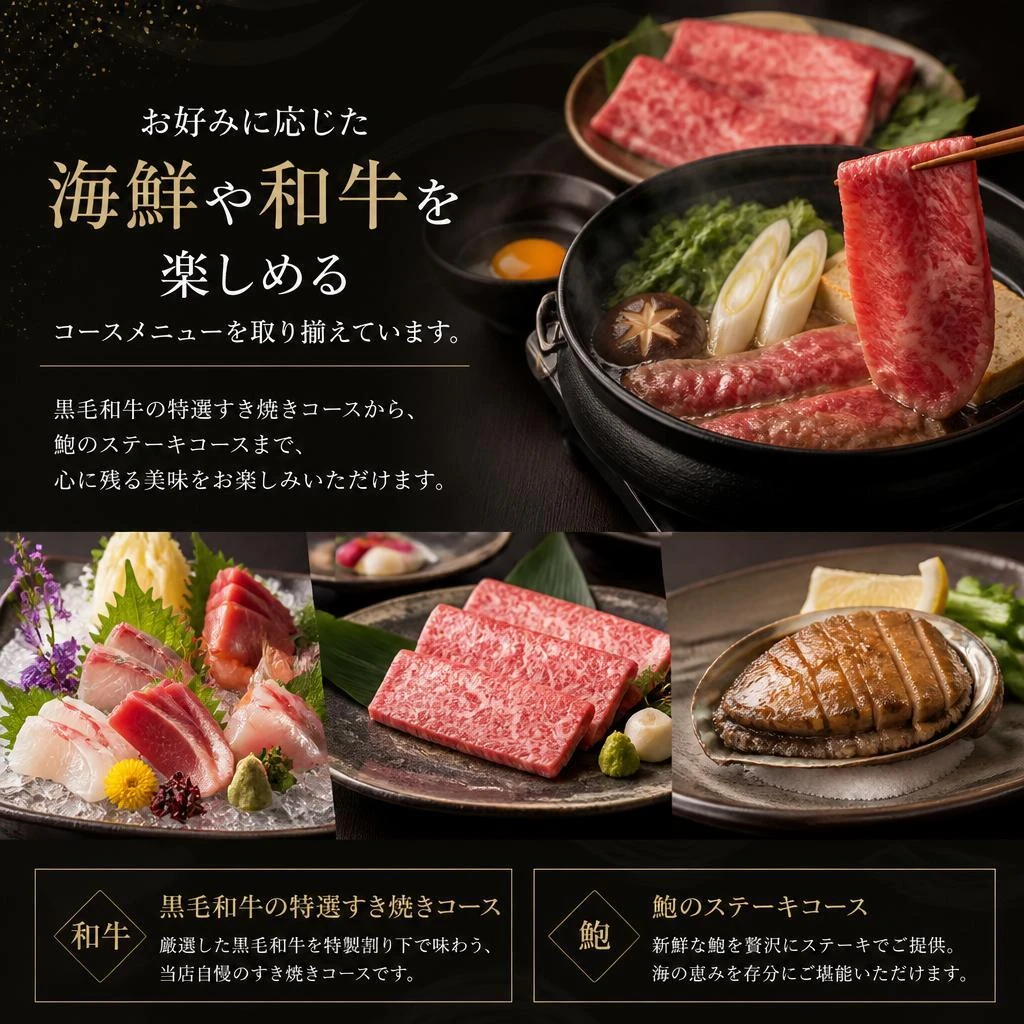 多彩なコースメニュー