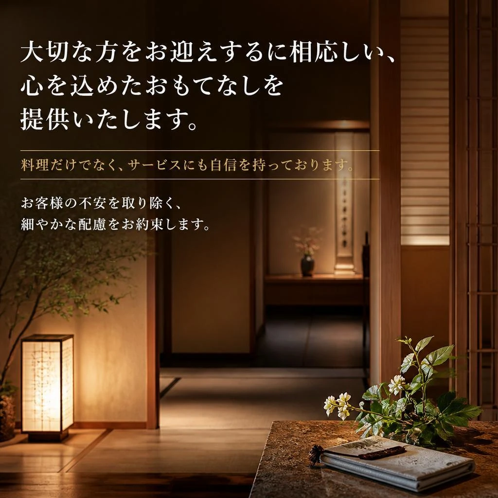 おもてなしの心でご接待