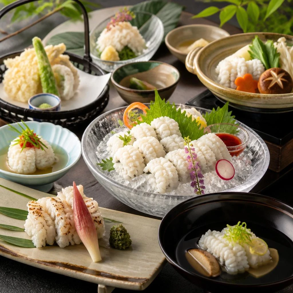 旬のはも料理：味わい深い贅沢を