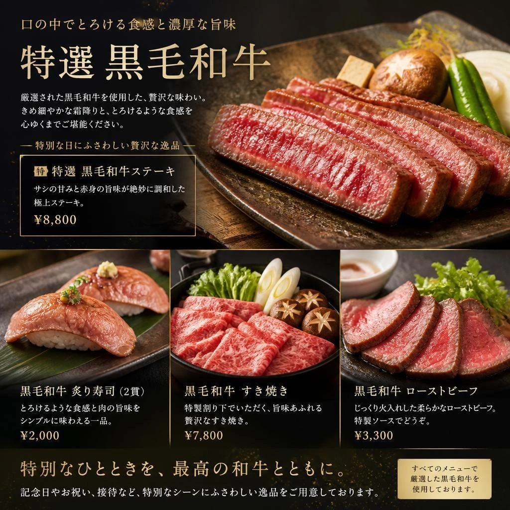 和牛の魅力を堪能する至福のひととき