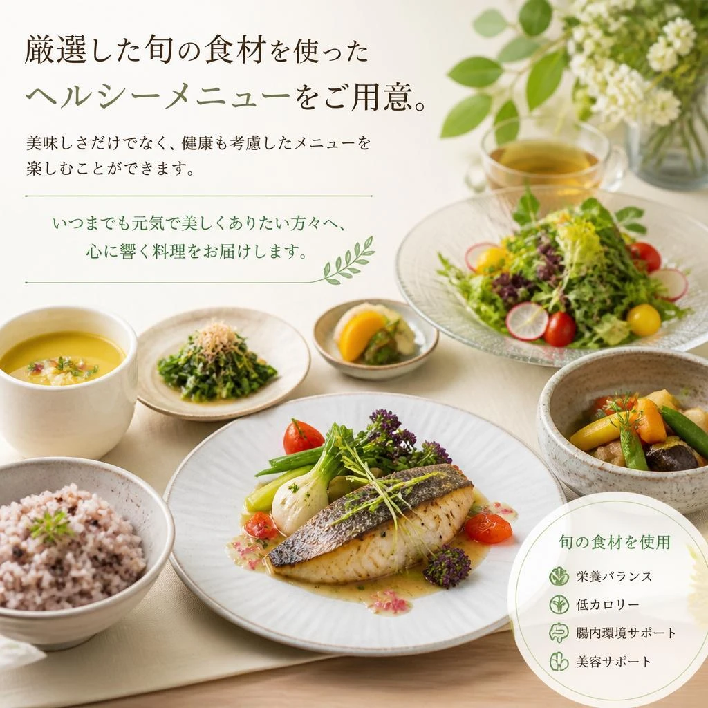 ヘルシーメニューで心にも体にも優しい