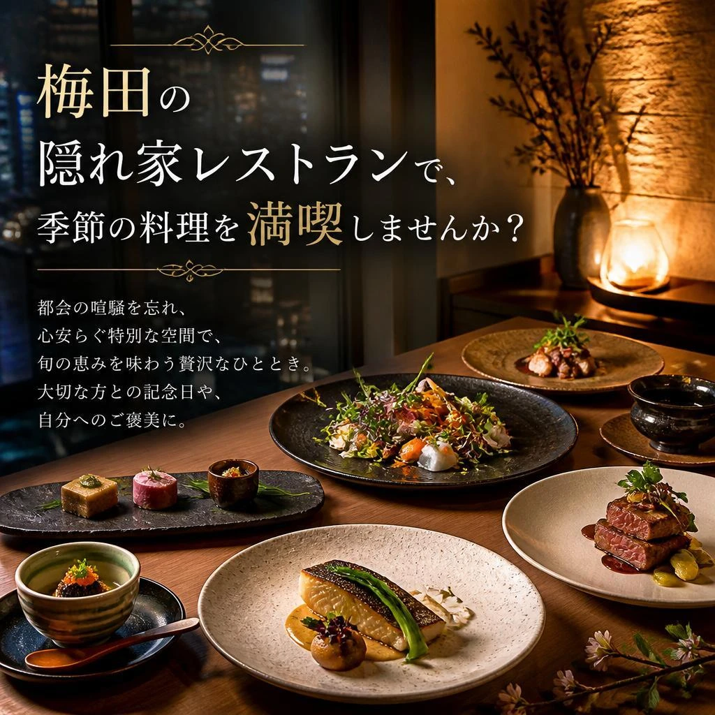 梅田の隠れ家レストランで、季節の料理を満喫しませんか？