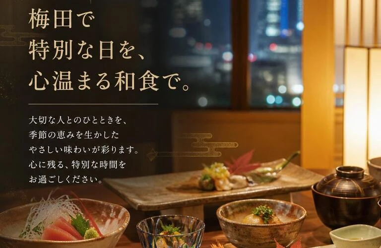 梅田で特別な日を、心温まる和食で。