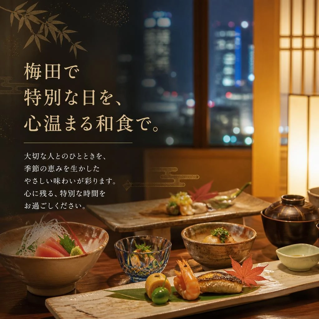 梅田で特別な日を、心温まる和食で。