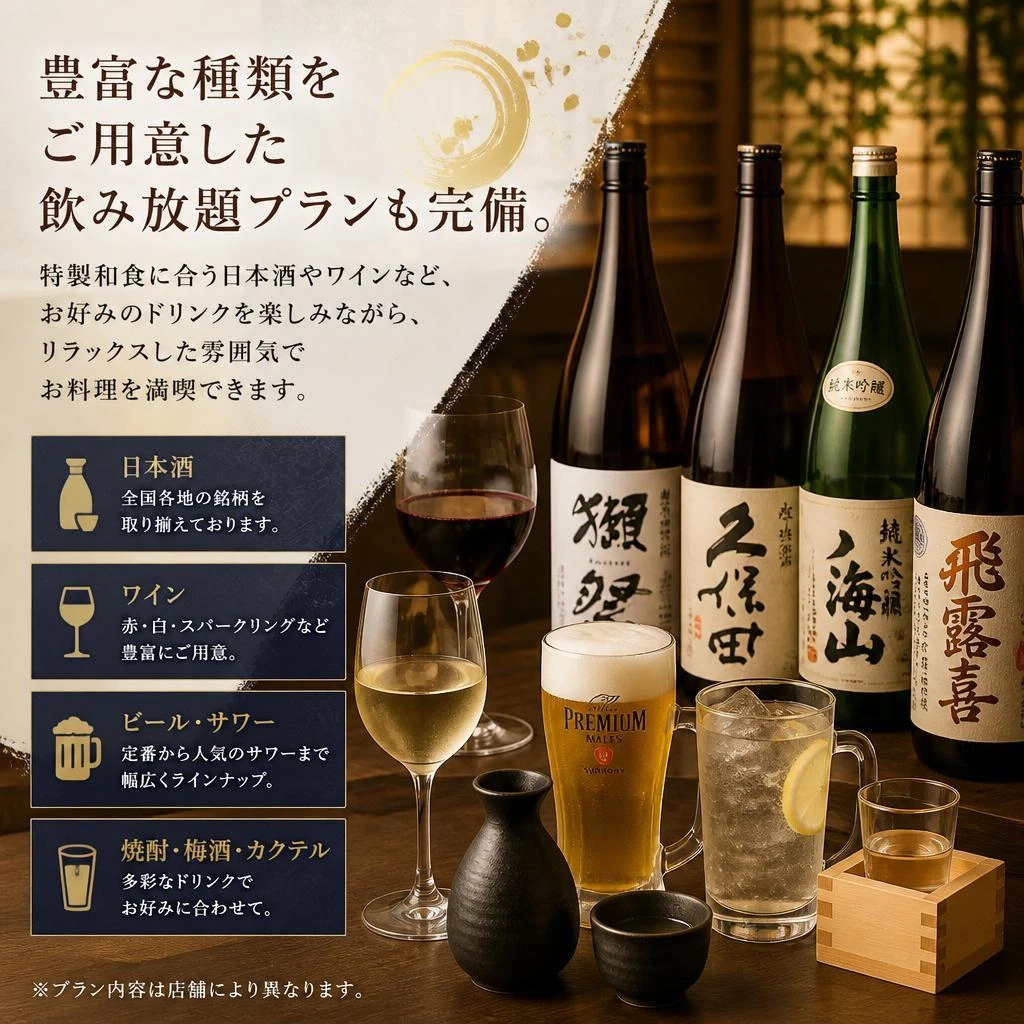 円滑に楽しむ飲み放題プラン