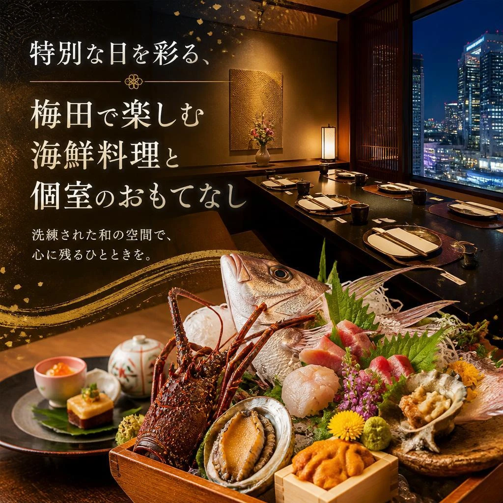 特別な日を彩る、梅田で楽しむ海鮮料理と個室のおもてなし