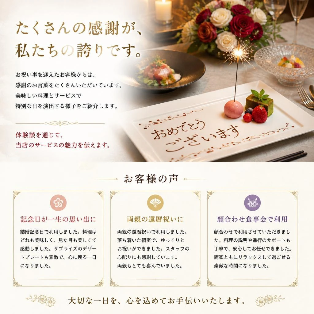 お客様の声 - 満足度を高めるサービス