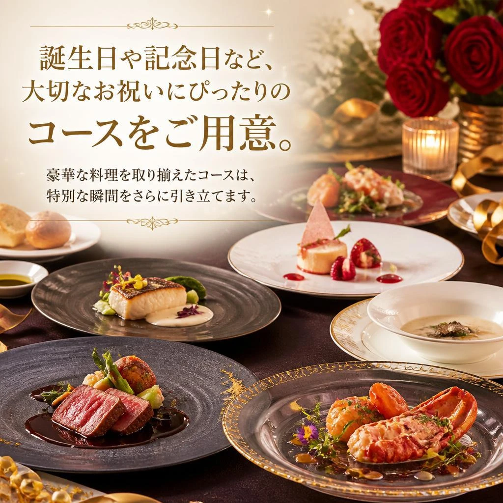 大切なお祝いを彩るコースメニュー