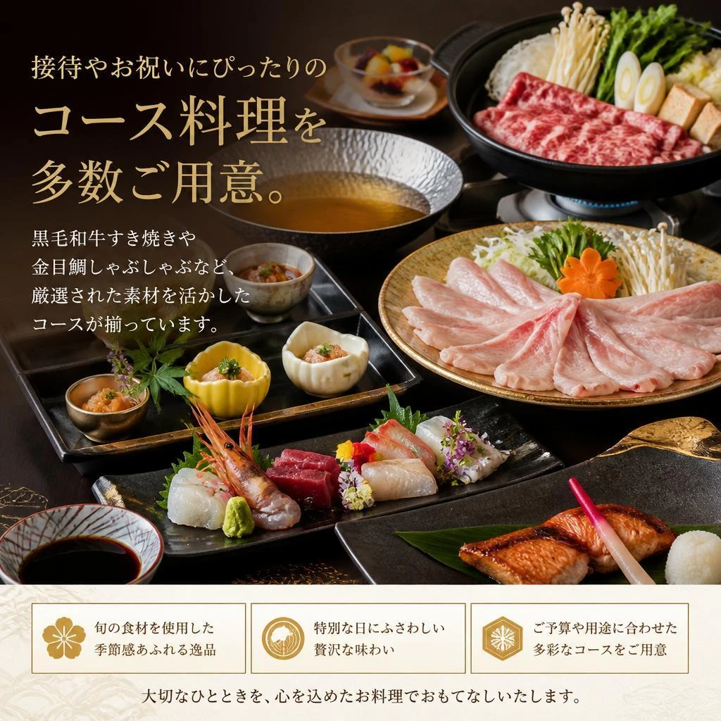 多彩なコース料理