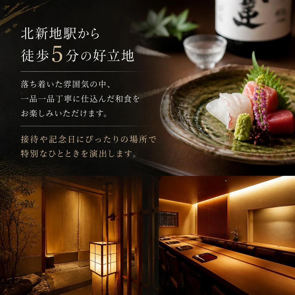 北新地の隠れ家、一流の和食体験