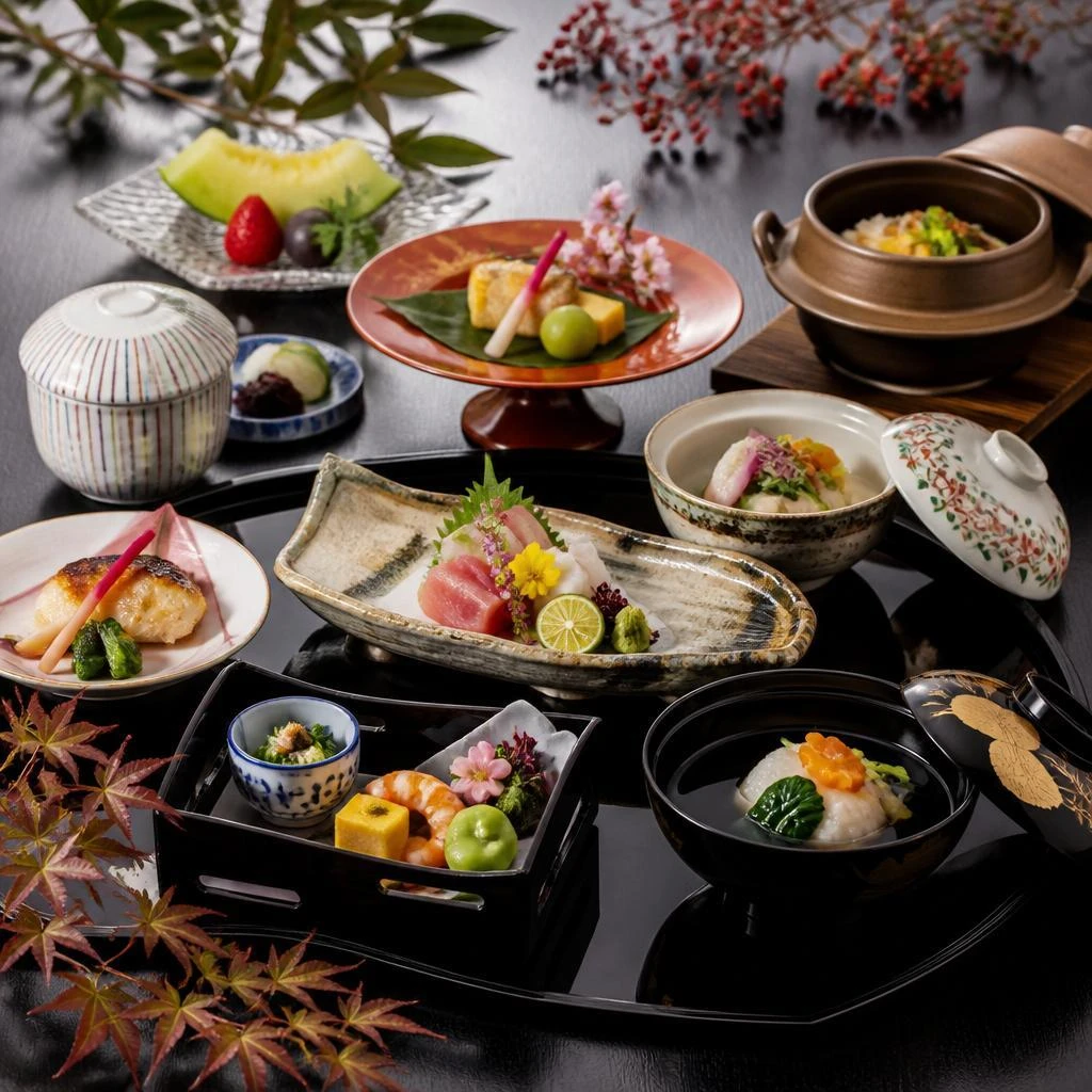 選りすぐりの旬の食材を使用した懐石料理