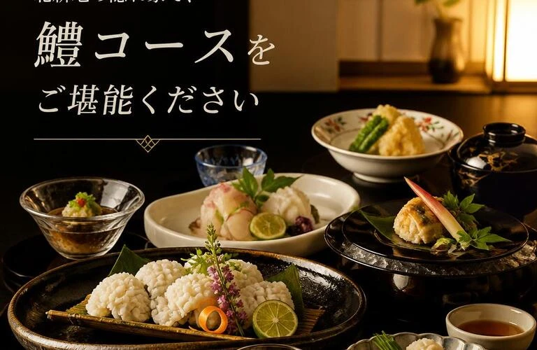 特別なひとときを演出する北新地の隠れ家で、鱧コースをご堪能ください