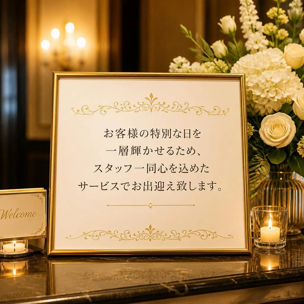 心を込めたおもてなし