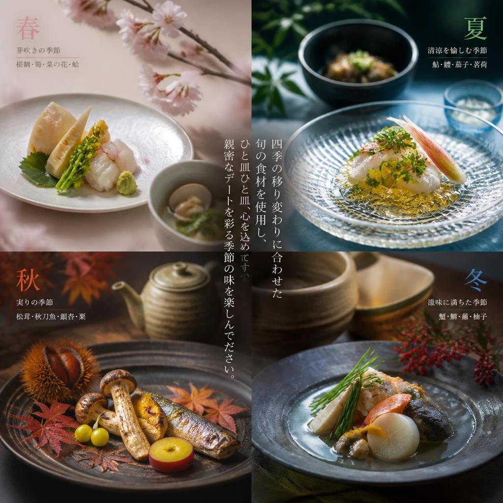 旬の食材を使った季節感あふれる料理
