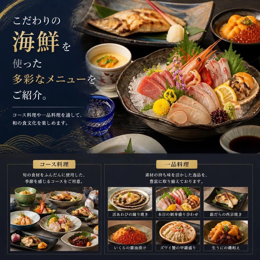 季節の食材を生かした料理メニュー