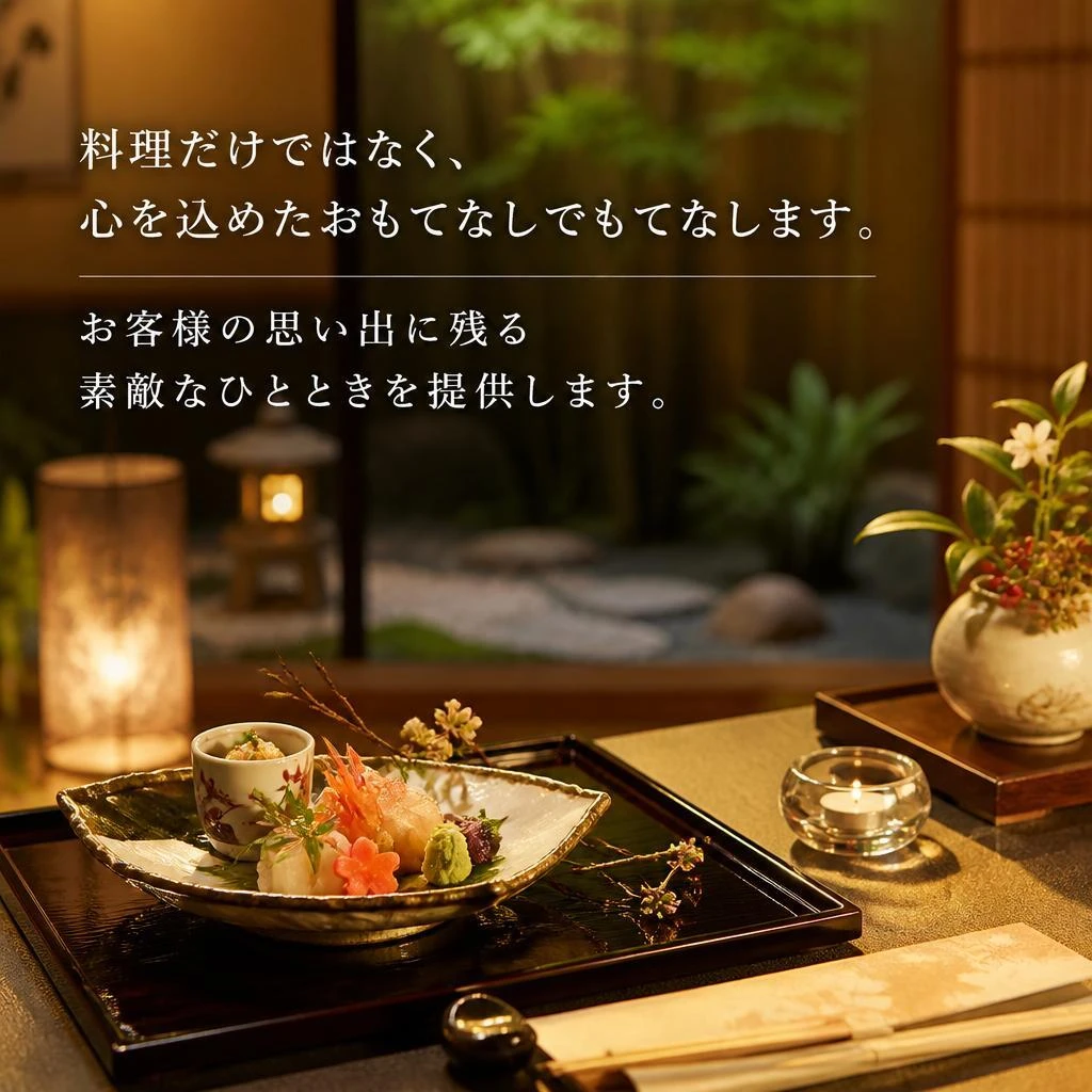 贅沢なひとときを、心に残るおもてなし