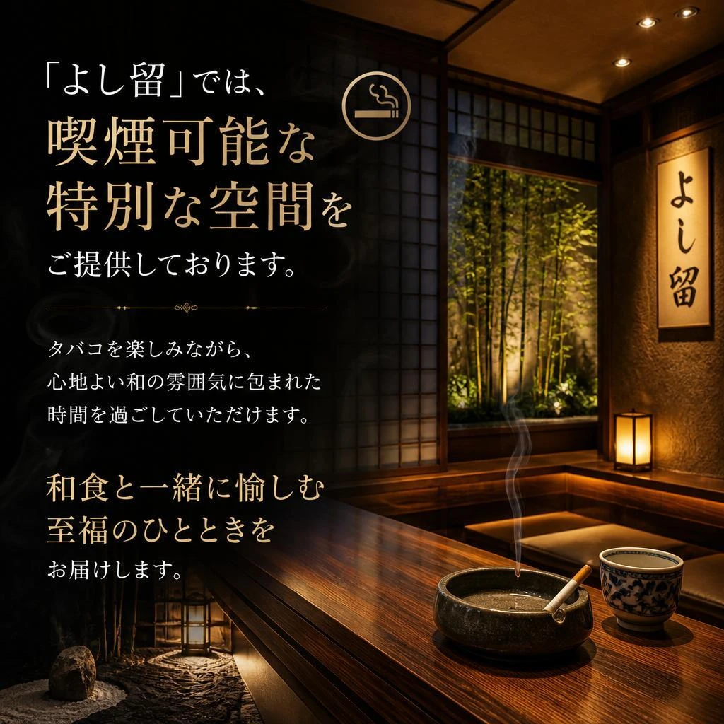 安心して楽しめる喫煙スペース