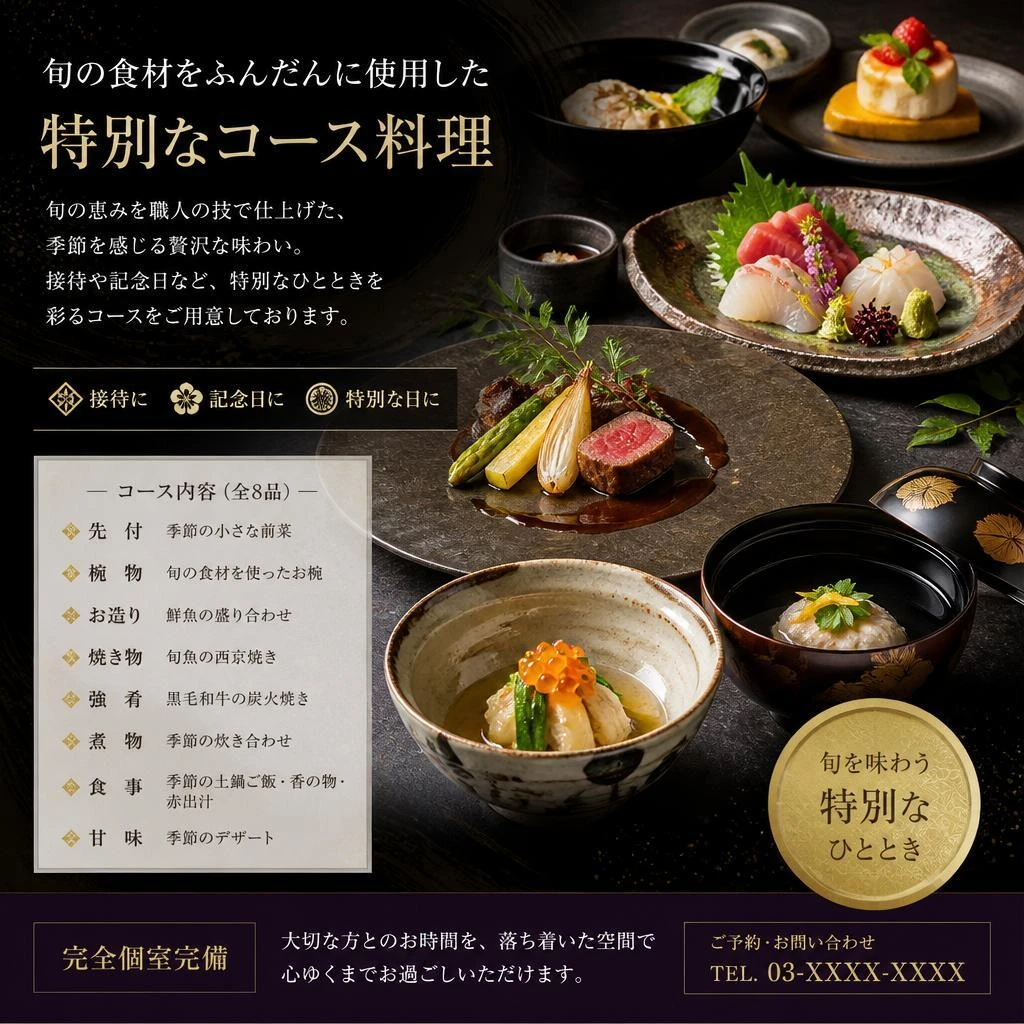贅沢な料理の数々