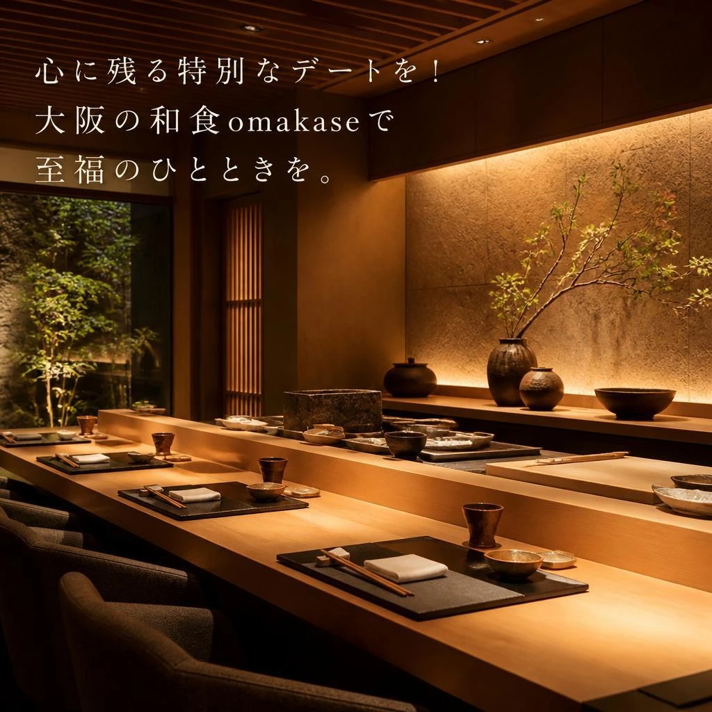 心に残る特別なデートを！大阪の和食omakaseで至福のひとときを。