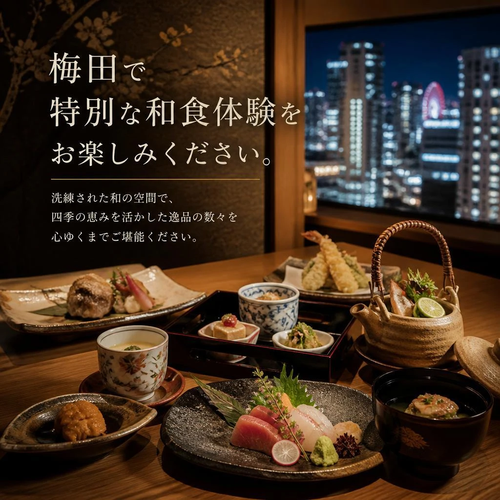 梅田で特別な和食体験をお楽しみください。