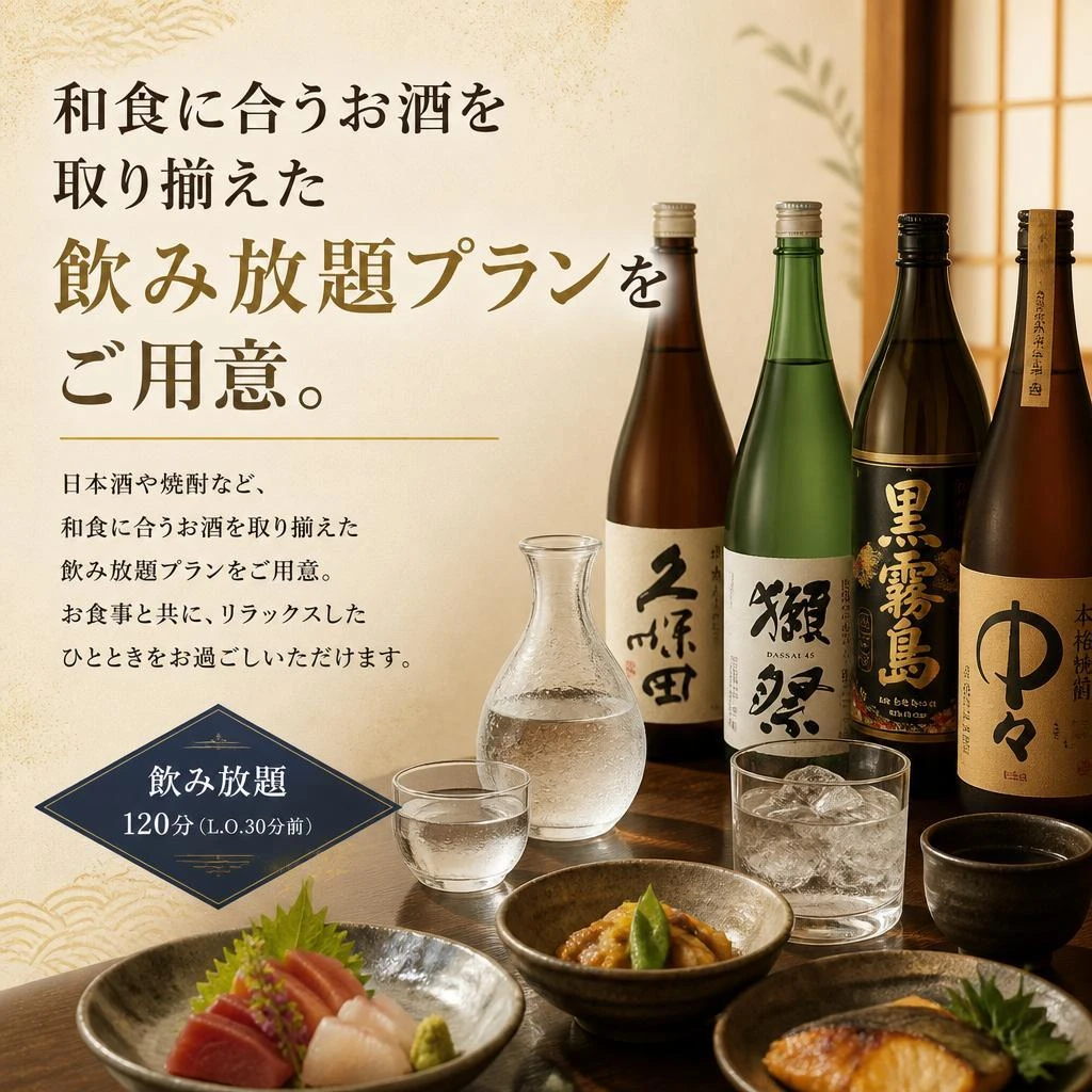 優雅な時を楽しむための飲み放題メニュー