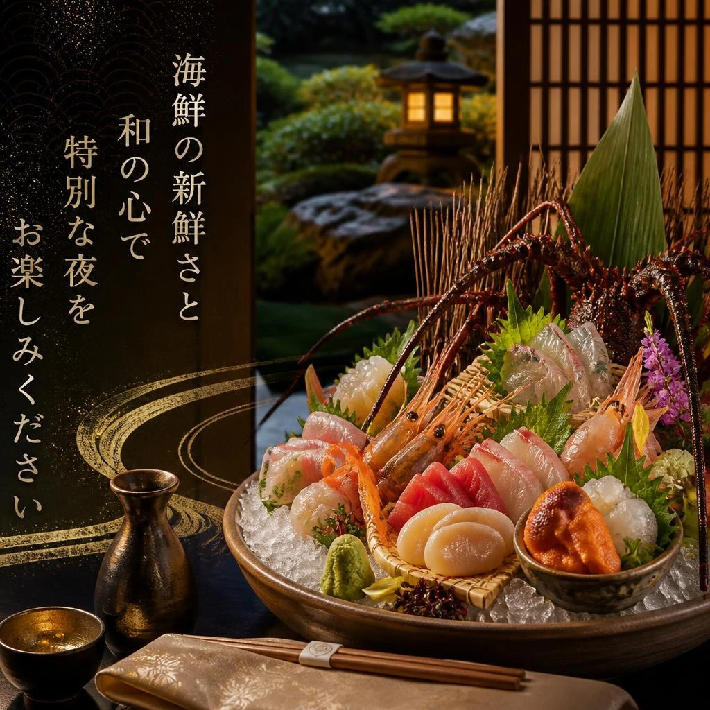 海鮮の新鮮さと和の心で特別な夜をお楽しみください