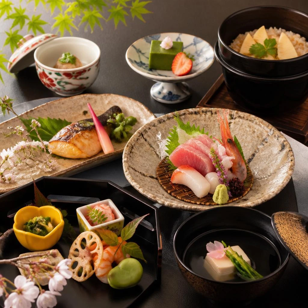 和食の極み、旬の素材を使用した料理