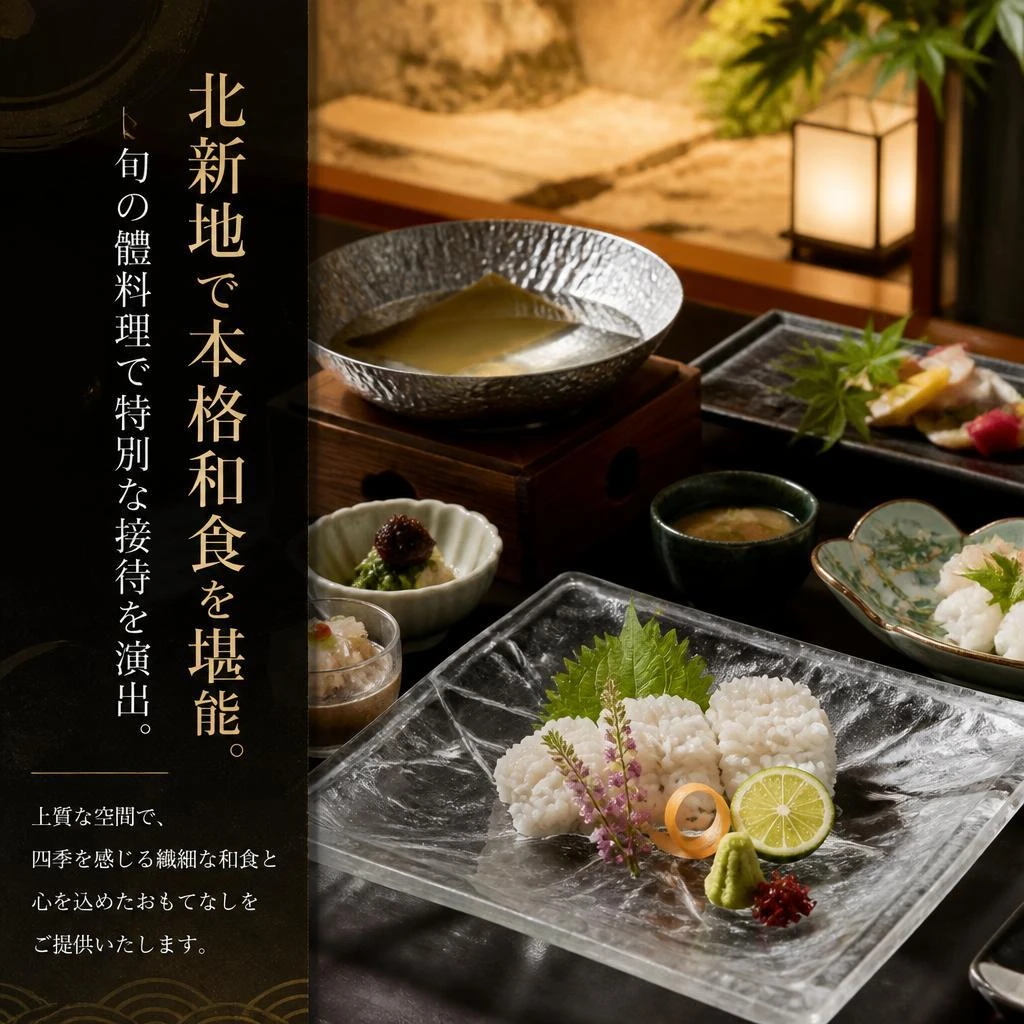 北新地で本格和食を堪能。旬の鱧料理で特別な接待を演出。