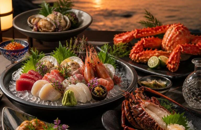 特別な時間を、贅沢な海鮮料理で彩る。