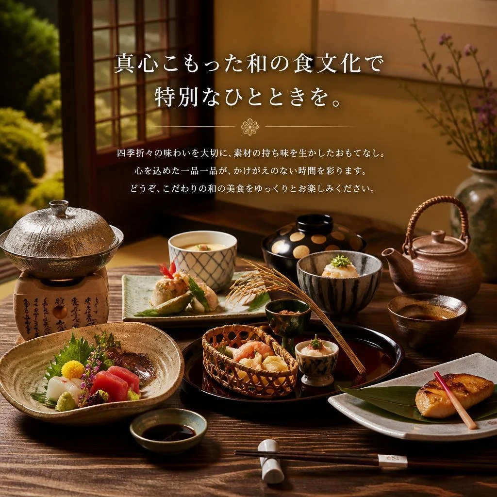 真心こもった和の食文化で特別なひとときを。