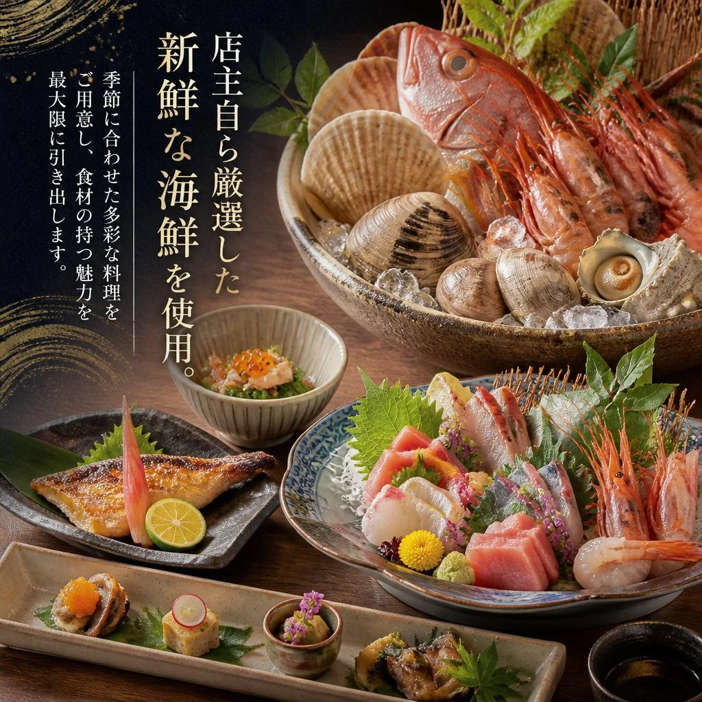厳選された旬の海鮮料理