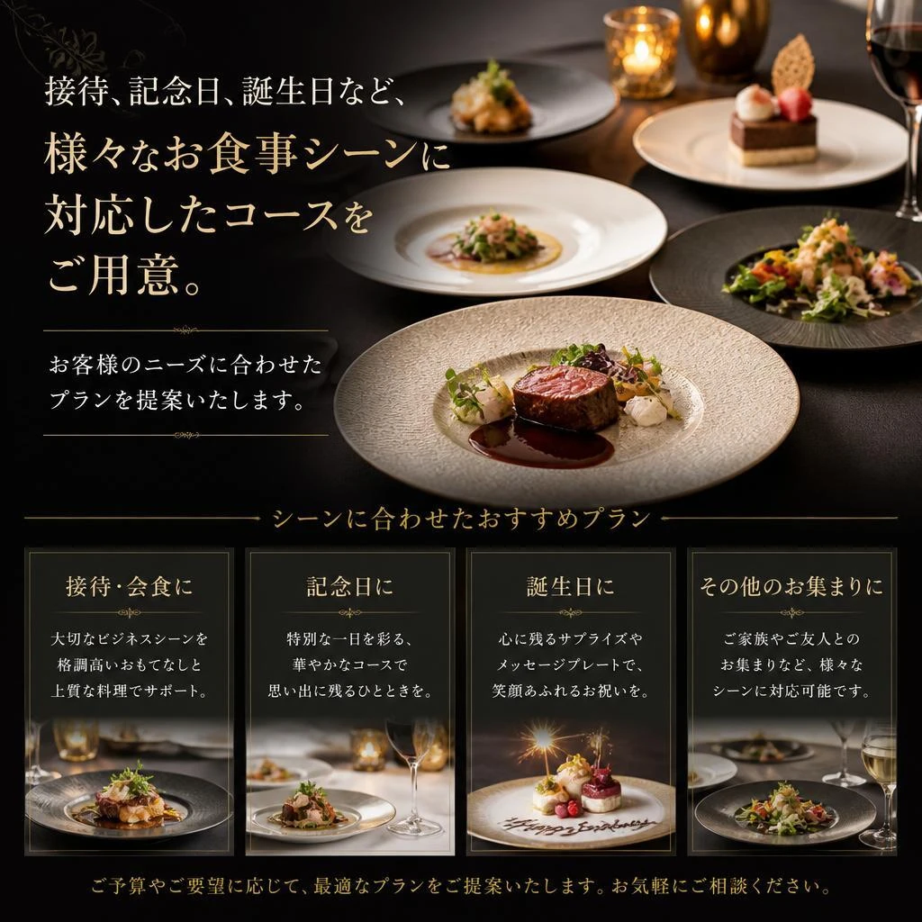 多彩なお食事シーンに対応
