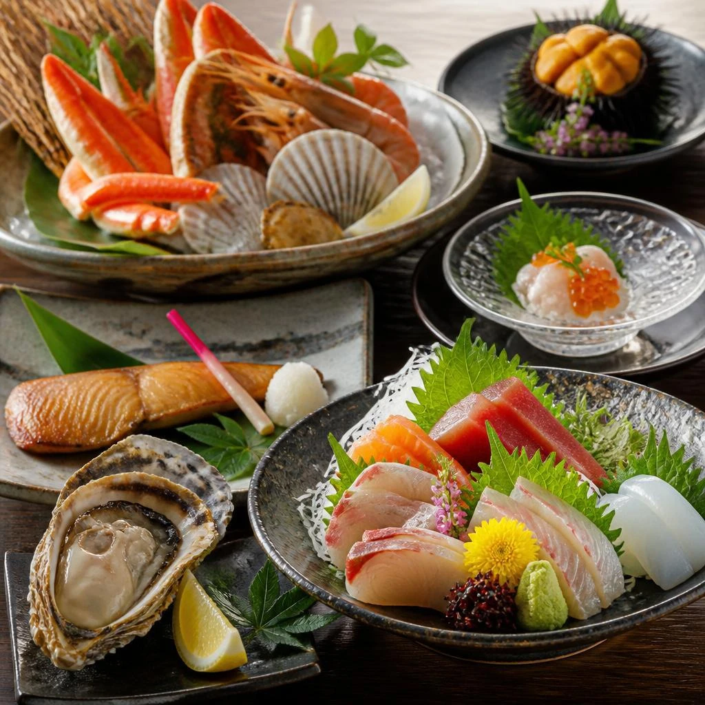 新鮮な海鮮料理
