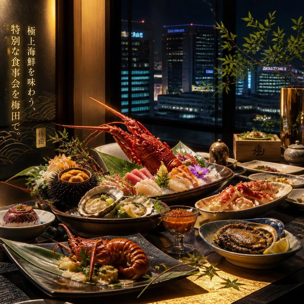 極上海鮮を味わう、特別な食事会を梅田で。