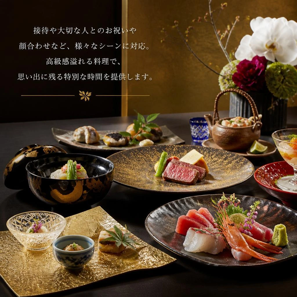 接待やお祝いに最適な高級和食