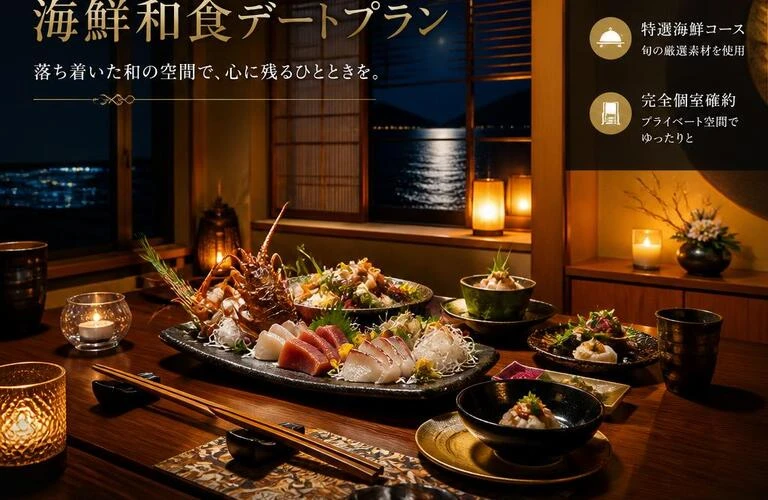 特別な夜を演出する完全個室の海鮮和食デートプラン