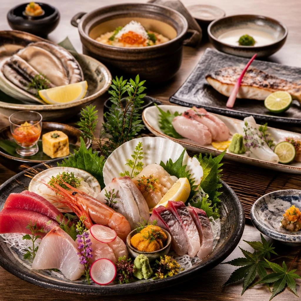 旬の海鮮料理に舌鼓