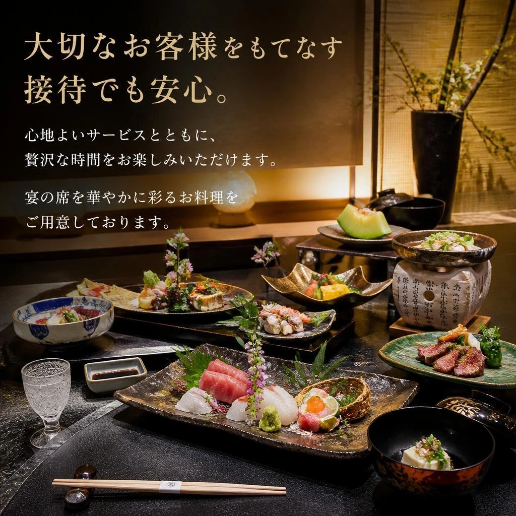 接待にも最適な洗練されたサービス