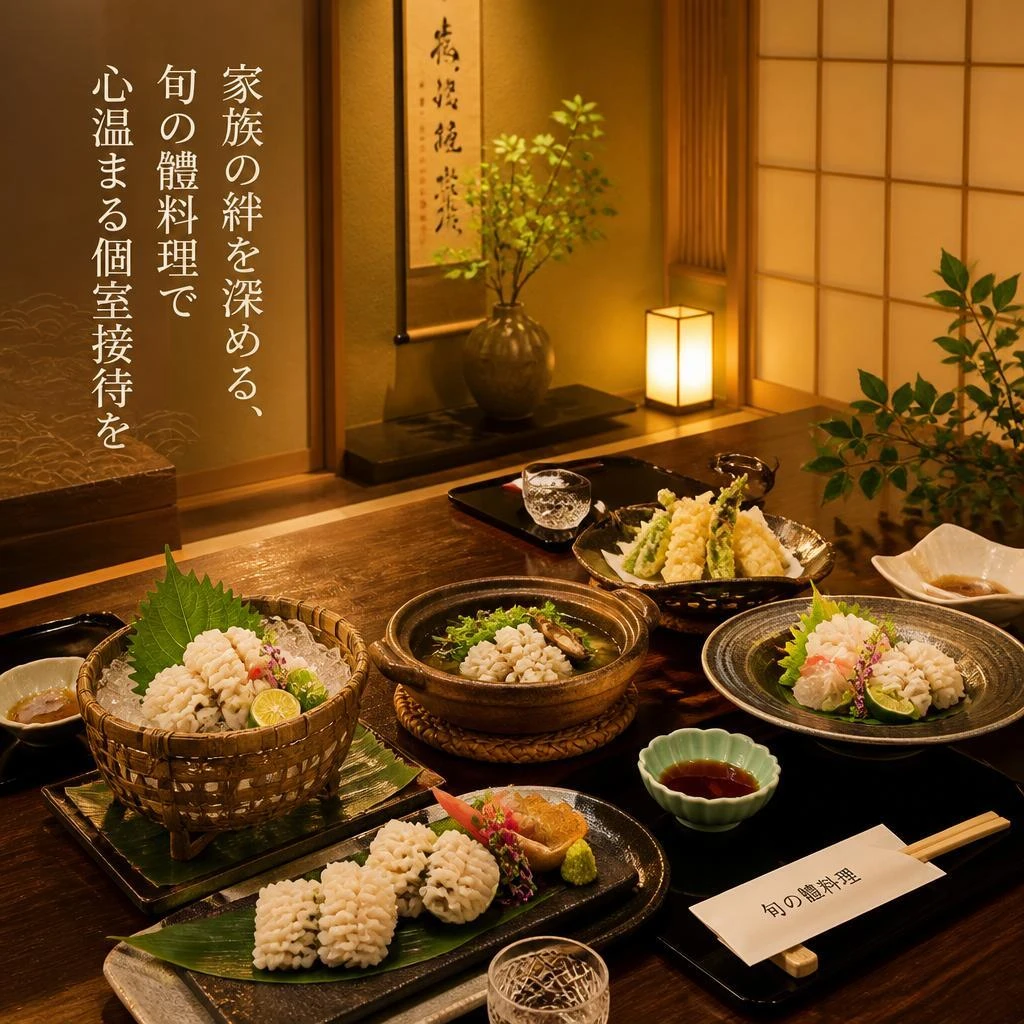 家族の絆を深める、旬の鱧料理で心温まる個室接待を