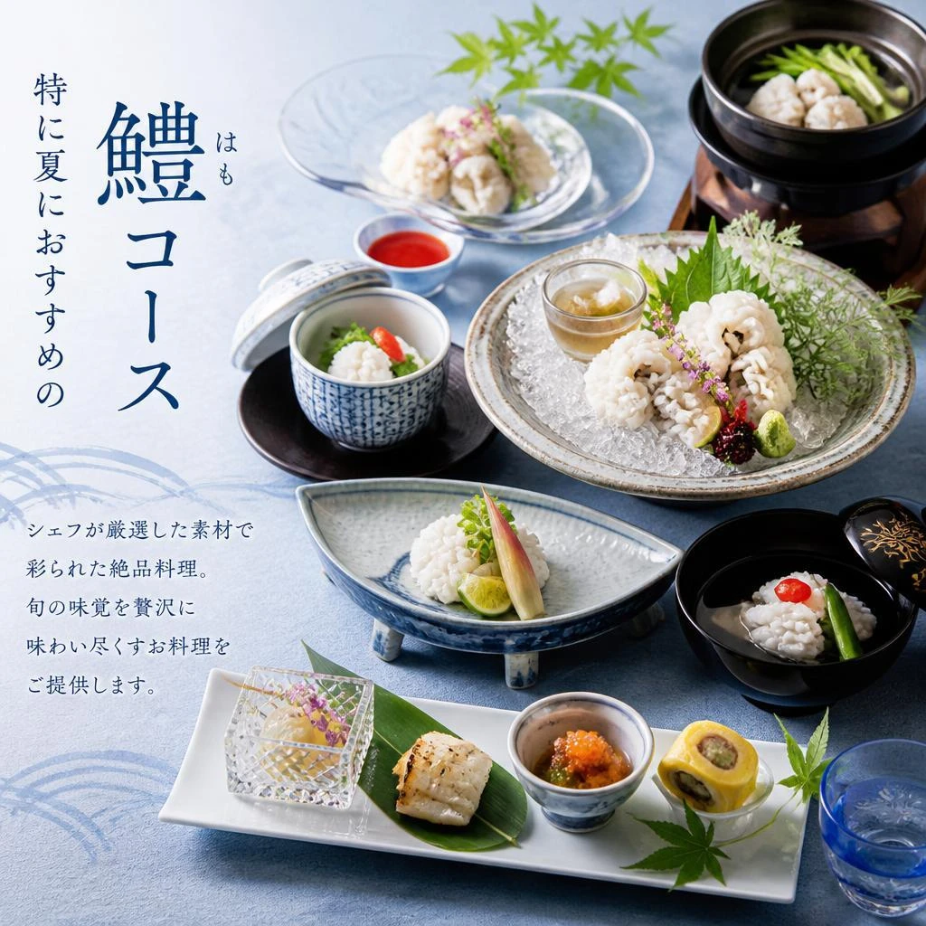 夏の味覚、鱧コースのご案内