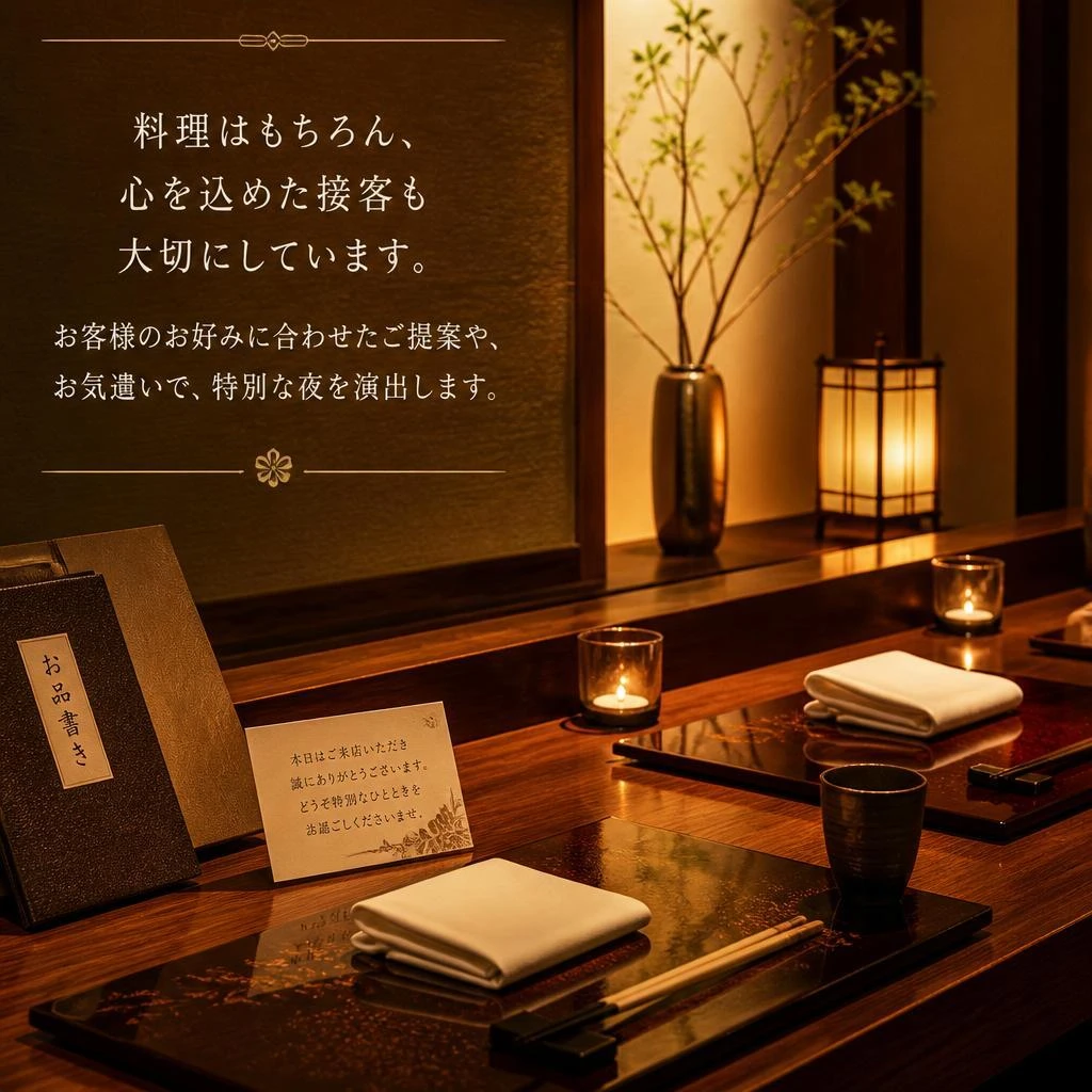 心を込めたおもてなし