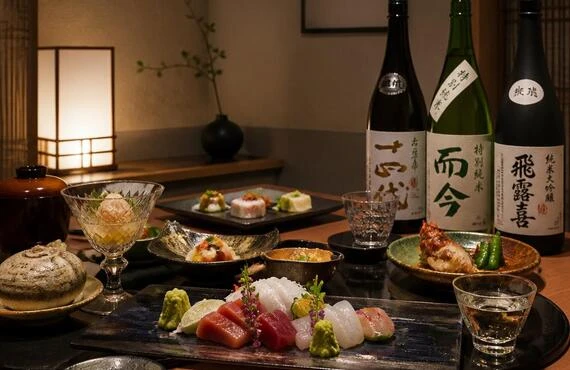 プライベート空間で楽しむ贅沢和食と日本酒のペアリング