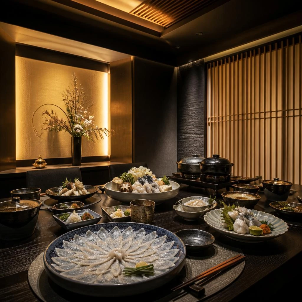 特別な記念日を彩る、高級ふぐ料理のプライベートダイニング