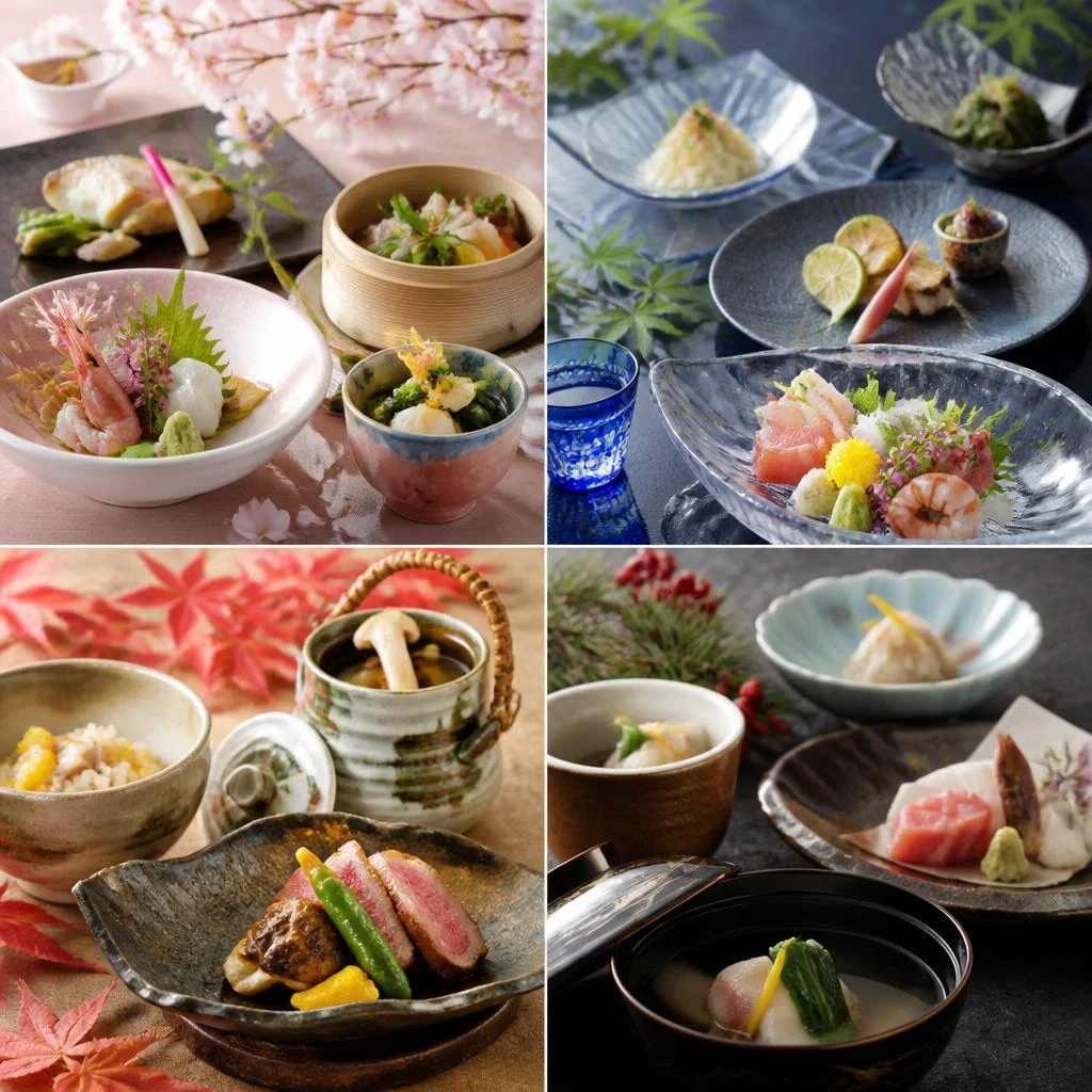 旬の食材を使った和食コース