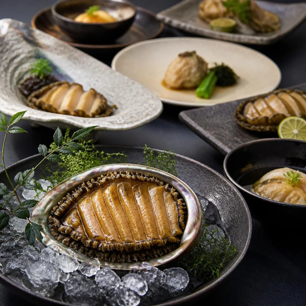 味わい深い鮑料理の数々
