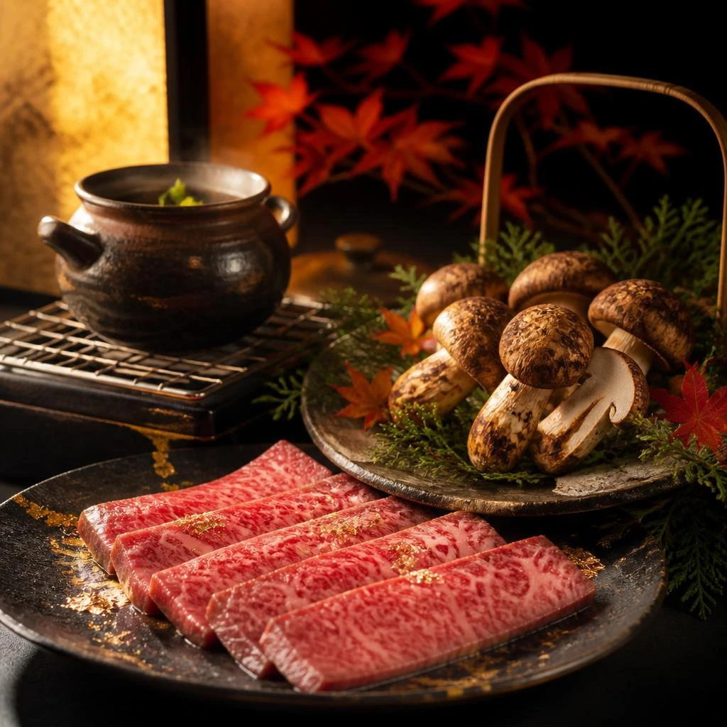 和牛と松茸、二つの素材の饗宴を祝う特別な夜